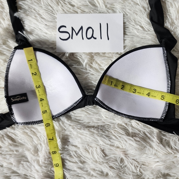 NWOT Black High-waist Halter Bikini - Picture 6 of 14